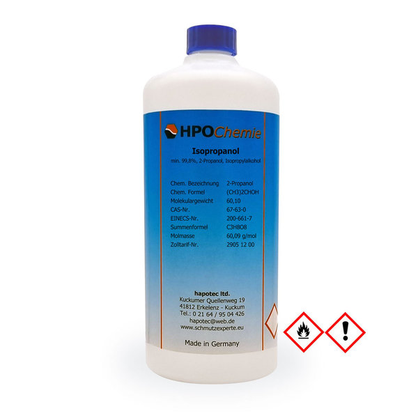 Isopropanol min. 99,8% 2-Propanol Isopropylalkohol IPA 1000ml
